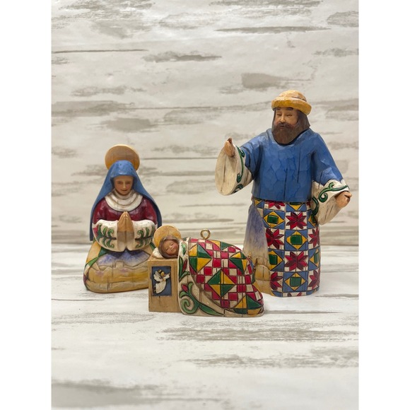 Jim Shore Other - Jim Shore Nativity Holy Family Ornament set of 3